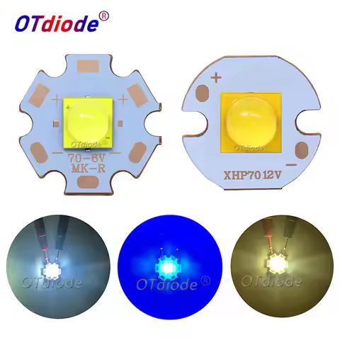 7070 20W 3V6V12V Led replace XHP70.2 XHP50.2 Diode Emitter Cool Warm White Blue for Flashlight lamp