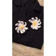 KNIT DAISY BROSS | G DRAGON KNITTING PIN | DAISY FLOWER ACCESSORIES