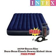Intex Queen Inflatable Bed Travel Airbed Camping Bed Inflatable Mattress FREE pump-25CM HEIGHT