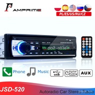 jvc car player AMPrime Bluetooth Autoradio Car Stereo Radio FM Aux Input Receiver SD USB JSD-520 12V In-dash 1 din Car M