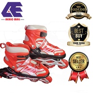 ADJUSTABLE (RED) ROLLER BLADE / ROLLER SKATES WITH PU WHEELS