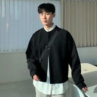 TIDE BEAR เสื้อแฟชั่นเสื้อโค้ทถักผู้ชายแจ็คเก็ตเรียบง่ายแขนยาวถักฤดูหนาว