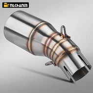Motorcycle Motocross Exhaust Middle Link Connectore Pipe Slip-on Stainless Steel muffler For C400 C4