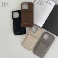 Morandi Card Leather Case for iPhone 18Pro 17 16 15 14 Pro Max i15 i16 16pro Phone Case