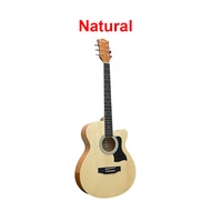 CAESAR (X-400C) 40 Inch Acoustic Guitar Cutaway Body With Accessories Set - Bag Capo Pick - Gitar Ak