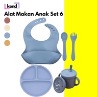 Kendmobile 1 Set of 6 pcs Children's Cutlery Silicone Material Baby Eating Utensils Baby Eating Uten