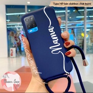 [SSNM] Softcase Sling motif nama anda sendiri OPPO A54 OPPO A54 - Case Tali OPPO A54- Case Gantungan