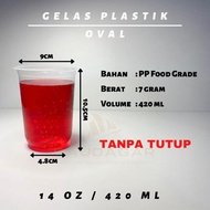 14 oz oval plastic cup (420 ML) 7 grams