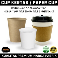 Paper Cup 4 oz, 6.5 oz, 8 oz & 12 oz - Leak-Proof Hot Coffee Paper Cup Coffee Cup Mug