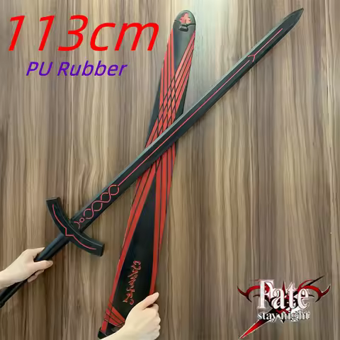 Fate Stay Night Sword Sets Black Holy Sword Saber Sword Weapons 1:1 Cosplay Prop Model Gift Rubber U