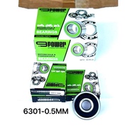 9POWER BEARING SPECIAL SAIZ BEARING 6201-0.5MM / 6201-1.0MM / 6301-0.5MM / 6301-1.0MM RACING BEARING