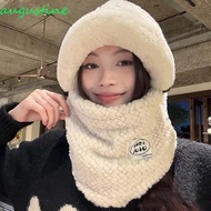 AUGUSTINE Mask Woolen Hat, Thickened Soft Winter Integrated Scarf Cap, Fashion 4 in 1 Ushanka Adjust