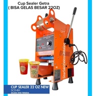 MESIN Getra SC-D8 Cup Sealer Machine, glass drink sealing tool, bonus plastic, 1 roll, large glass 2