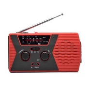 全城熱賣 - AM/FM/NOAA 2000mAh 数字显示多波段老人收音機 可調台手搖應急便攜式收音機（紅色）