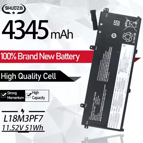 L18L3P73 Laptop Battery For Lenovo ThinkPad T490 T495 P43s L18M3P72 L18M3P73 L18C3P72 02DL007 SB10T8