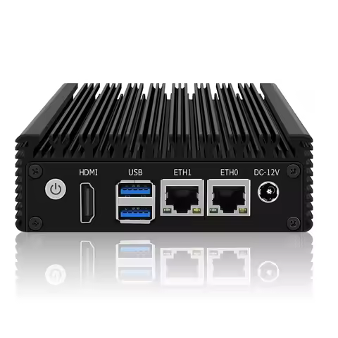 Factory Cheap PC Mini Gaming Computer In-tel Cele-ron J4125 J4105 Quad Core Dual 2 Lan Ethernet 2 US