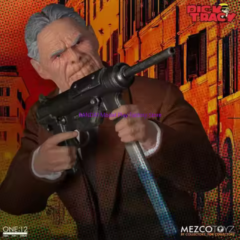 In Stock Original MEZCO ONE：12 Dick Tracy Detective Tracy's PRUNEFACE Anime Collection Action Figure
