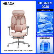 (Ready Stock)HBADA E3 Air Ergonomic Chair Office Chair (Pink) Adjustable Headrest Armrest & Backrest
