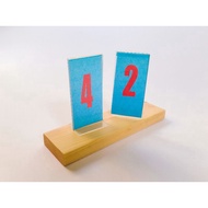 No acrylic table nomber table