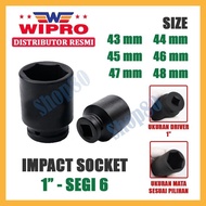 MATA Wipro Shock Impact Socket Wrench 1" 6Pt 43 44 45 46 47 48 Mm