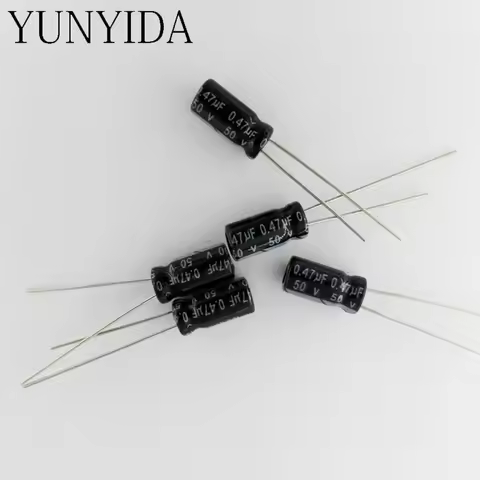 Aluminum electrolytic capacitor 50PCS 50v 0.47uf 1UF 2.2UF 3.3UF 4.7UF 10UF 22UF 33UF 47UF