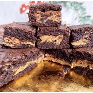 Peanut Butter Stuffed Brownies by smallcuteoven size 9x9 inch