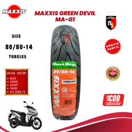 Maxxis 90/80-14 Green Devil MA-G1 Ban Motor free Pentil Tubeless