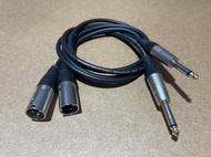 สาย XLR ผู้ to TRS แจ็คโฟน ยาว 1 เมตร (จำนวน 2 เส้น)