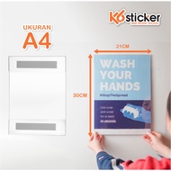 Acrylic Brochure HOLDER/Acrylic Paste/SIGN HOLDER A4 2MM Clear Poster | Acrylic Brochure Holder | Acrylic Paste|A4 Acrylic Sign Holder