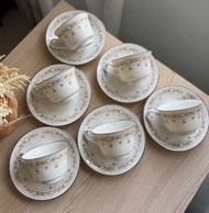 （剩五客）日本中古 Noritake Ivory China 咖啡杯套裝 茶杯 陶瓷 骨瓷 瓷器