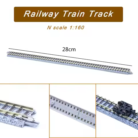 N Scale Railway Train Track S280 Model Plastic Alloy Kits 1:150 Gauge 9MM Architecture Building Layo