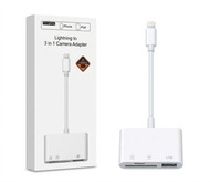 適用iPhone三合一lightning多功能SD卡TF卡讀卡器手機平板otg轉換器