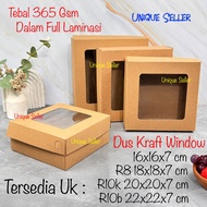 [Isi10] KRAFT Rice Box 16x16x7 18x18x7 20x20x7 22x22x7 Full Laminated WINDOW 350 Grams Boss Box Rice