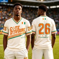 2026 Ivory Coast Abidjan Match Retro Football Jersey Mens Casual V Neck Soccer Jersey Vintage 26 Pri