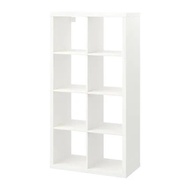 Ikea Kallax 八格櫃 shelving unit, white, 77x147 cm