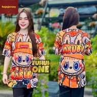 LABUBU T Shirt Baju Jersey New Trend Airport Model Day Children's and Adult Shirts: Microfiber Thail