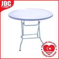 JDC MURAH Round Foldable Plastic Table Multipurpose (3F x 3F) / Meja Bulat Lipat Plastik (3 Kaki x 3 Kaki)