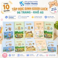 Combo of 10 Student Notebooks 96 Pages A5 Paper 120gsm Notebook 4 Oly / 5 Squares Standard Whiteness