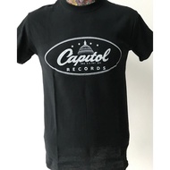 Black T-Shirt Rock Music 50s 60s Printed Patterns All-Match Retro Men Women