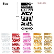 For Sponsorship Stickers for Motorcycle and Bicycle Helmets Sbk / STEP / NNK / Agv /brembro Text Reflective Vinyl Sticker