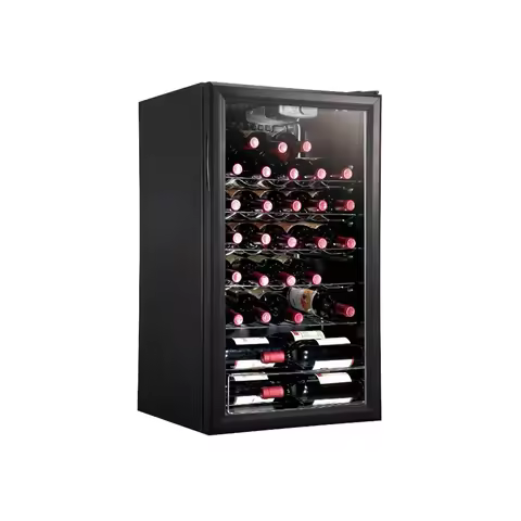 98L Electric Wine Fridge Freestanding Compressor Refrigerator For Beer & Wine Display For Hotels Hou