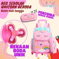 beg sekolah school bag budak perempuan kids bag roda sekolah kids school bag girl beg tarik sekolah school bag for girl