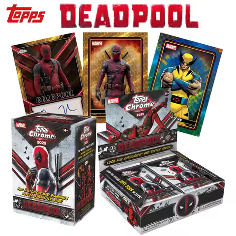 2025 Topps Official Deadpool Chrome Rare Superhero Trading Cards Premium Value Blind Box Ltd Ed Dead