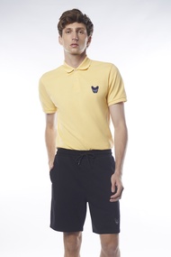 ESP เสื้อโปโลลายเฟรนช์ชี่ ผู้ชาย สีเหลือง | Frenchie Polo Shirt | 03796