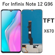 100% ทดสอบสำหรับ Infinix Note 12 G96 X670ชิ้นส่วนจอสัมผัสแอลซีดีของเครื่องแปลงดิจิทัลไม่มีพิกเซลที่ต