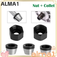 ALMA Router Collet Chuck Adapter, 6mm 6.35mm 8mm With Nut Collet Chuck,  Carbon Steel Electric Route