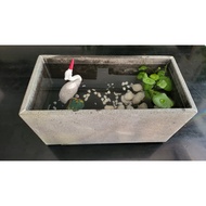 7-Color Mini Aquarium Fish Tank made of Natural Gray laterite D40x W20xH20cm – Clear Water Extractor