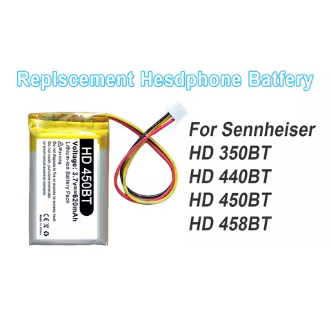 Replacement Headset Battery For Sennheiser HD 350BT 440BT 450BT 458BT HD350BT HD440BT HD450BT HD458B