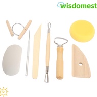 WISDOMEST 8pcs Pottery Sculpting Set, Carving Tools Double-Sided Clay Sculpting Tools Set, Multifunc