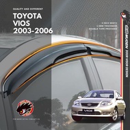 Toyota Vios 2003 To 2007 Toyota Vios NCP42 Door Visor Mugen Style 8 cm Width 1.8 mm Thickness
